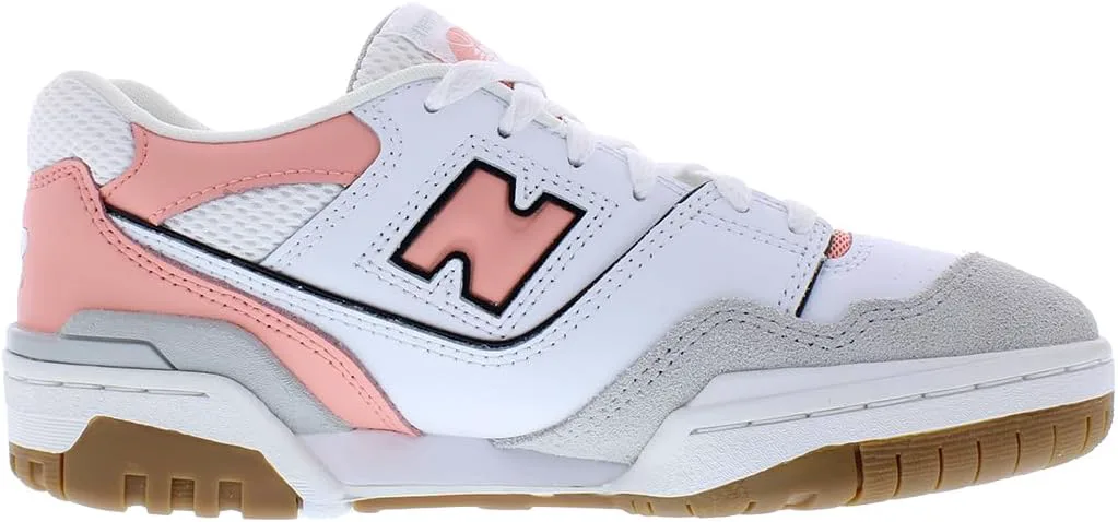 Кроссовки New Balance 550 для мальчиков, серебристый/розовый/белый — фото 2