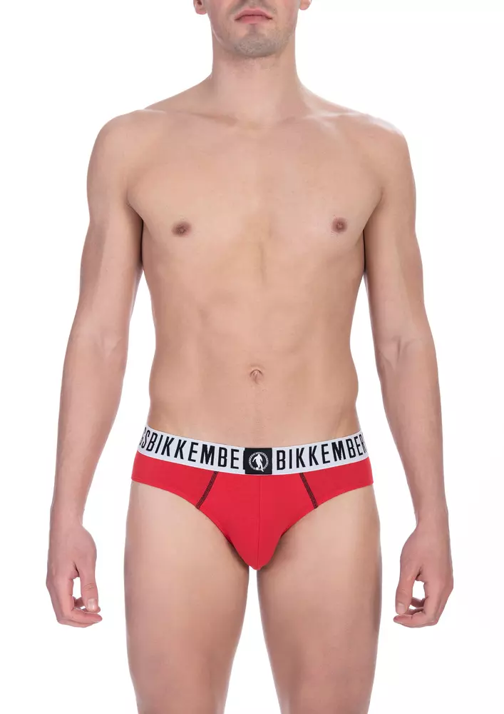

Красные хлопковые мужские трусы Bikkembergs