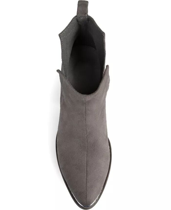 Женские ботинки Issla Block Heel в стиле вестерн Journee Collection, серый — фото 4