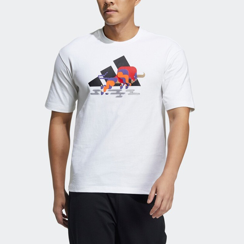 Коллекция CNY Футболка мужская белая Adidas, белый — фото 2