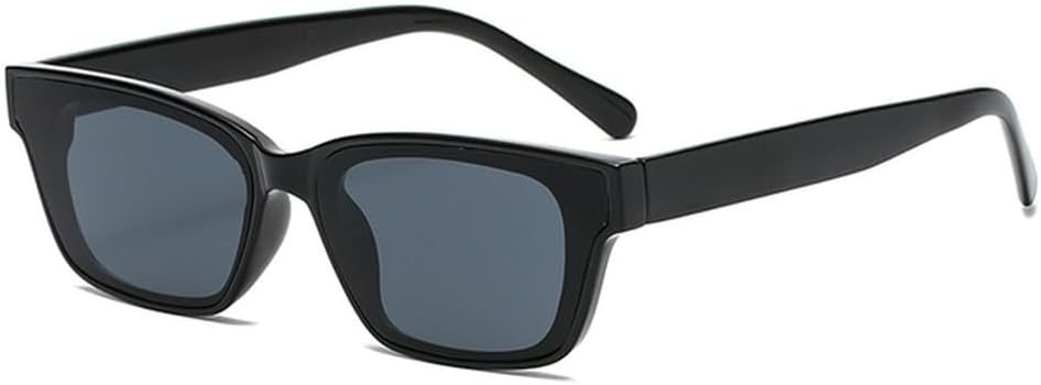 

Маленькие винтажные женские прямоугольные солнцезащитные очки в стиле ретро для путешествий, солнцезащитные очки для женщин с защитой от УФ-излучения UV400 TVTBBVV, Black