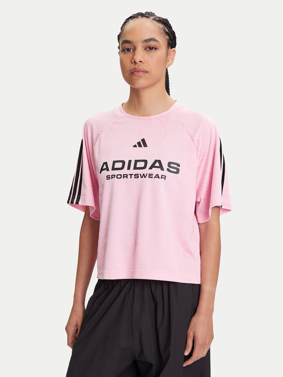 

Футболка loose fit Tiro x Common Goal Jacquard JL9213 Adidas, розовый