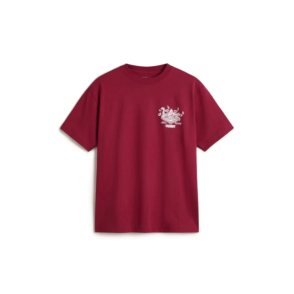 

Мужская футболка Scratched Records Vans, бордовый