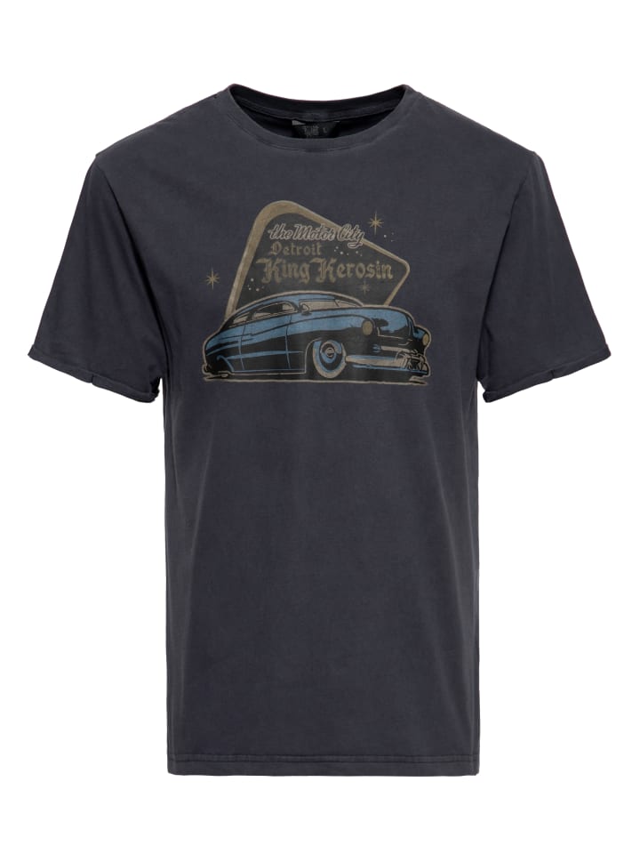 

Футболка King Kerosin Detroit Greaser черного цвета King Kerosin, Черный, Футболка King Kerosin Detroit Greaser черного цвета King Kerosin