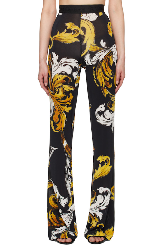 

Расклешенные леггинсы Versace Jeans Couture, мультиколор
