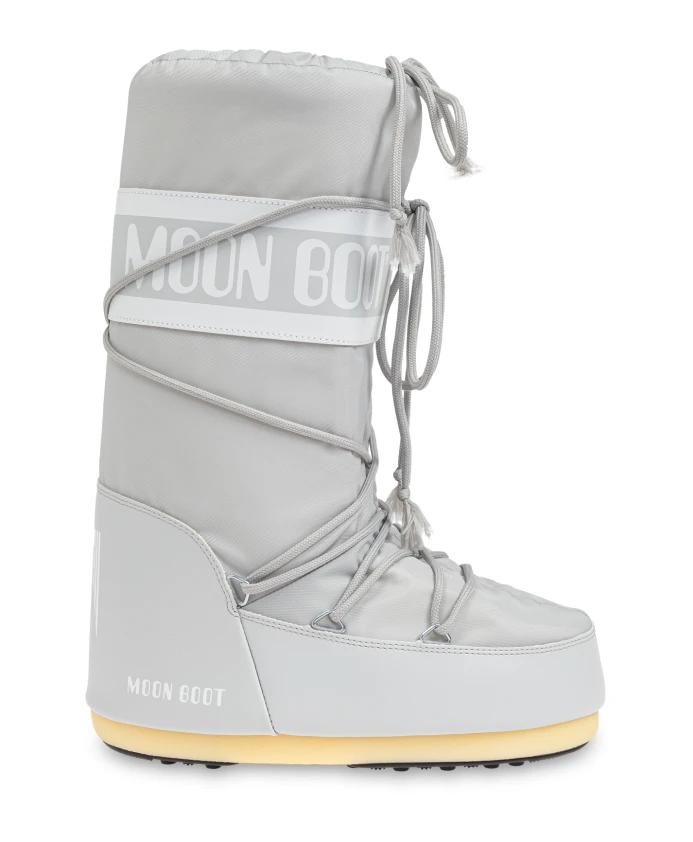 Зимние сапоги Moon Boot Icon Nylon высокие на платформе, серый