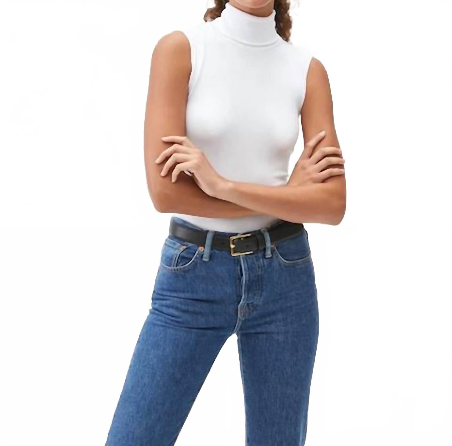 

Hillary Turtleneck Shell Top In White Michael Stars