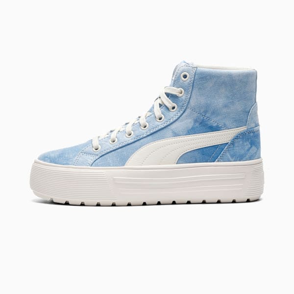 Женские кроссовки средней высоты на платформе Kaia 2.0 Mid Clouds Puma, белый