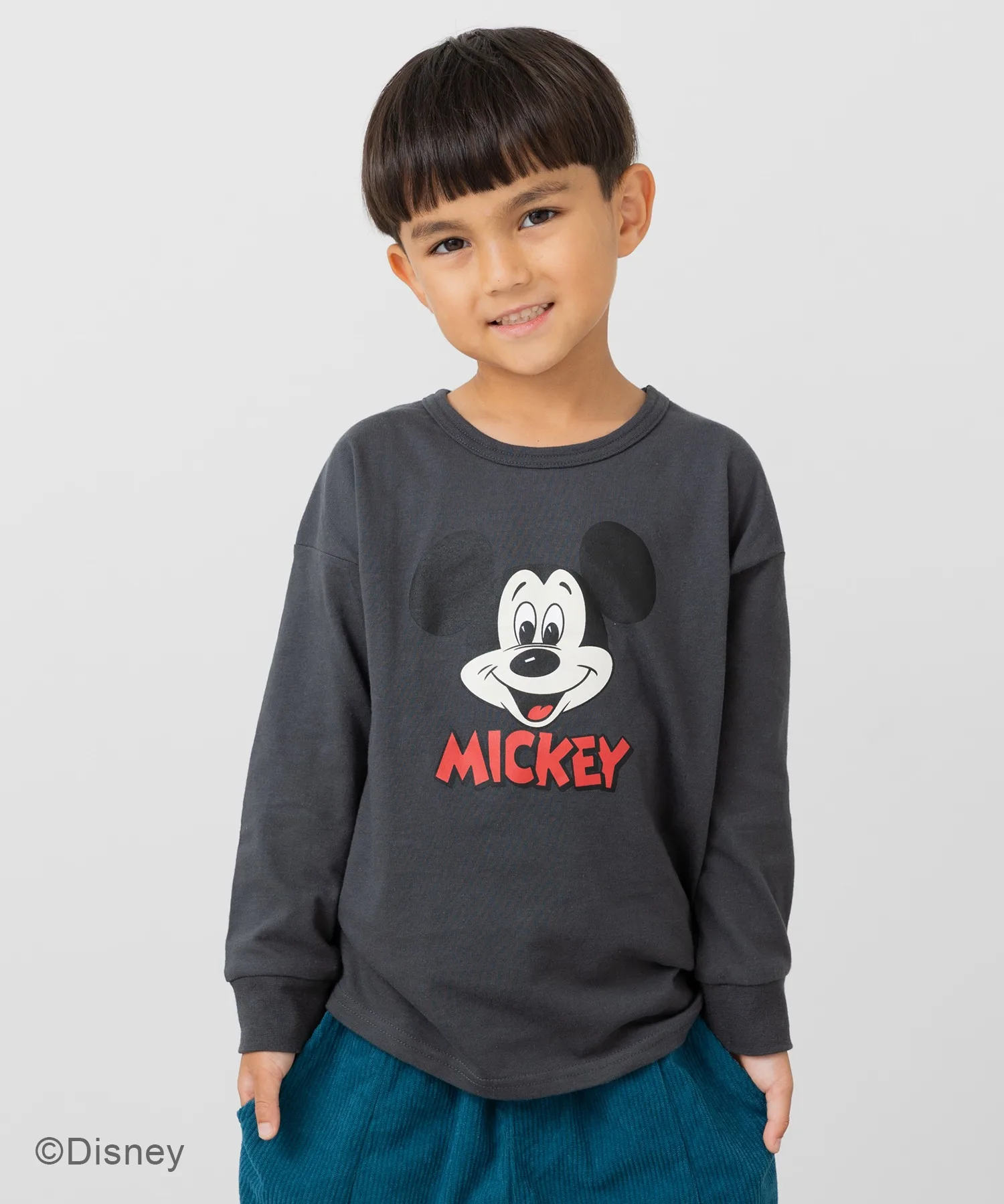 Детская футболка Disney Микки Маус, хлопковая, чёрная