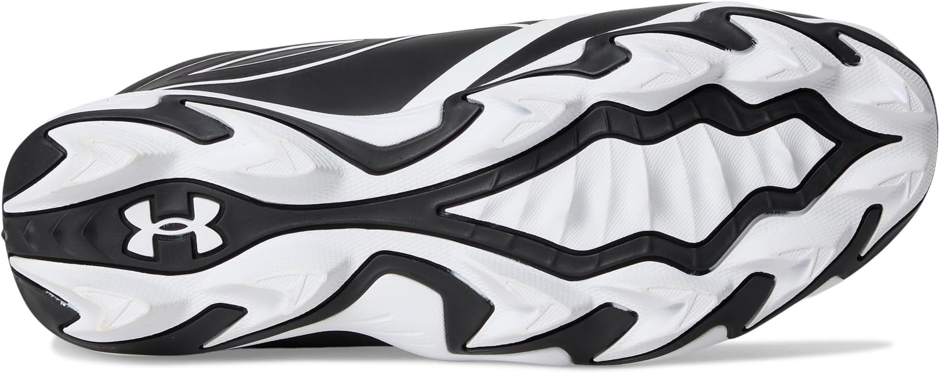 Кроссовки Under Armour Kids  Leadoff Icon Mid RM Jr Baseball Cleats, Black/White/Black — фото 3