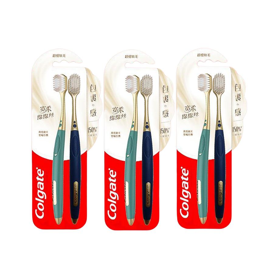 

Мягкая и нежная щетка, легкая широкая головка, разнообразные узоры щетины, зубные щетки для бережного ухода за деснами COLGATE