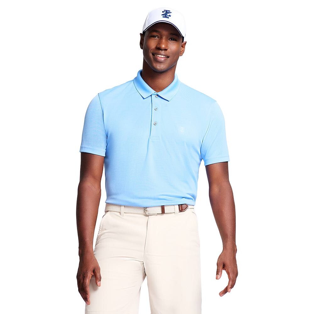 

Мужская футболка-поло IZOD Golf UPF 15 Grid, цвет Riviera Blue