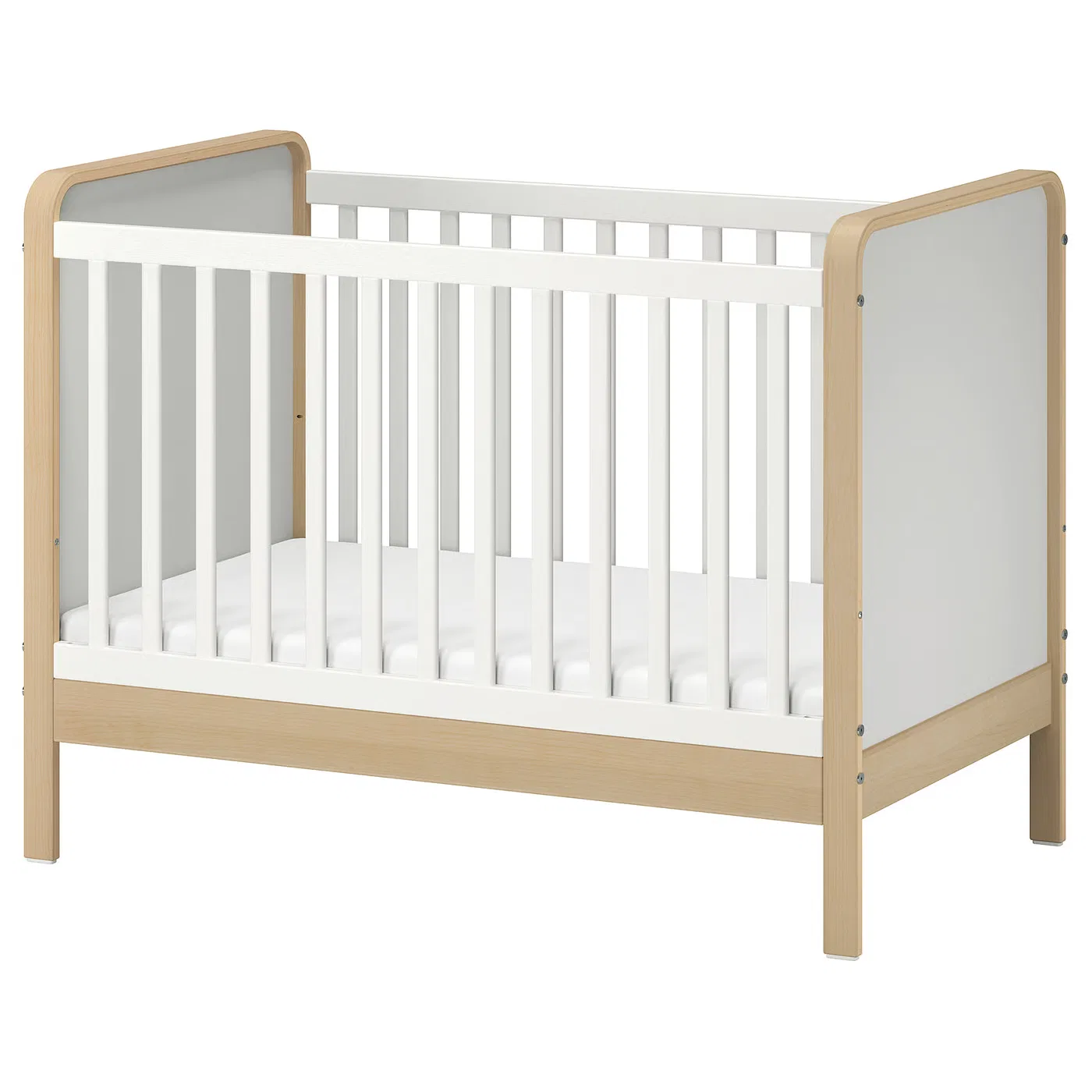 Детская кроватка, березовая/белая, 60x120 см Älskvärd IKEA