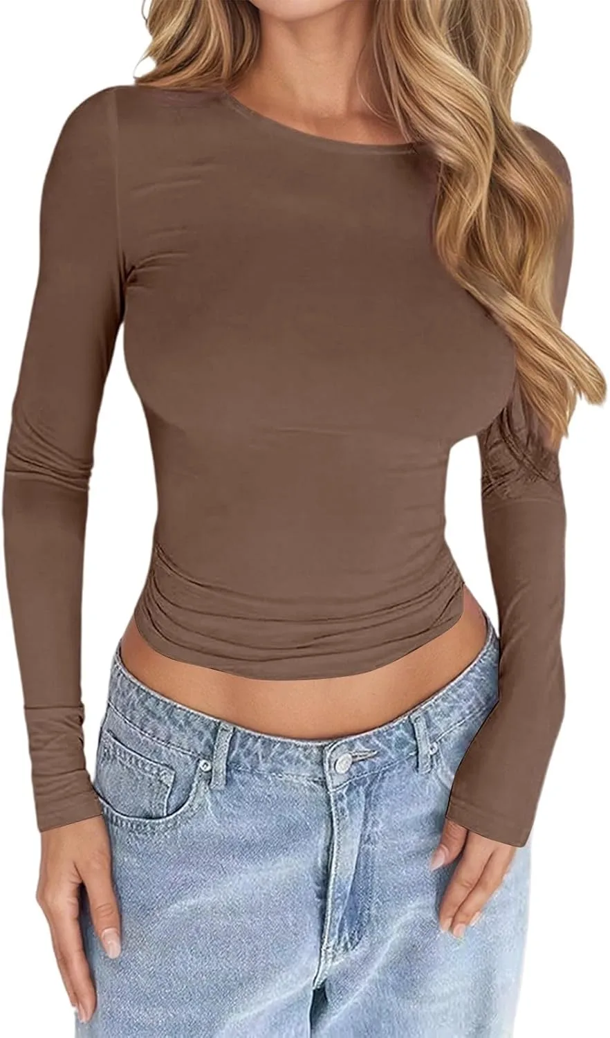 

Топ с длинным рукавом для женщин slim fit XINGJIAARTS