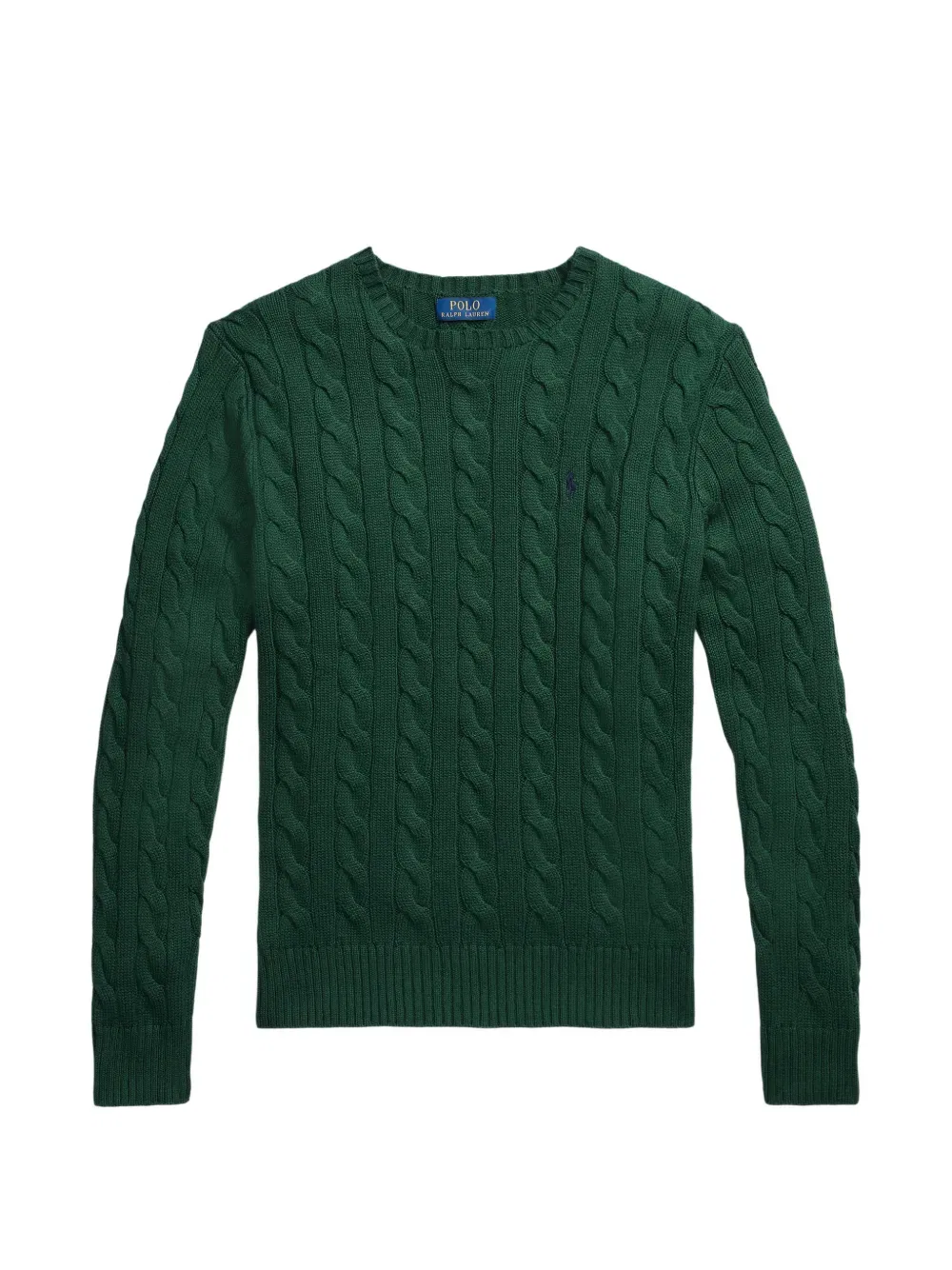 Свитер крупной вязки с круглым вырезом Polo Ralph Lauren, зеленый