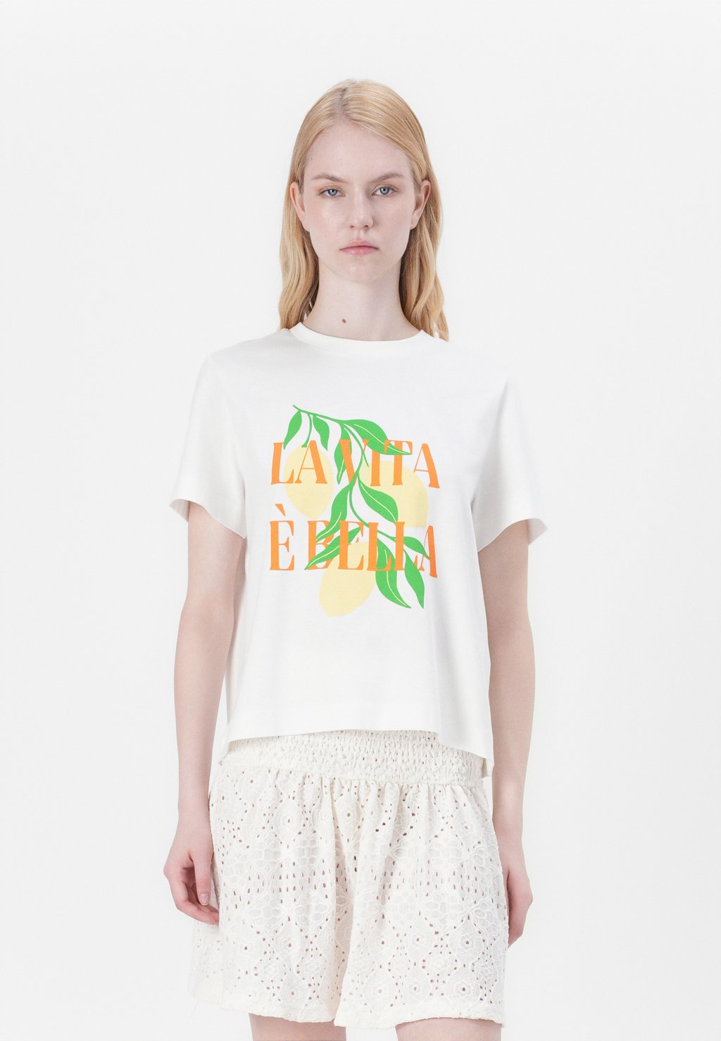 

Футболка с принтом VMSONNA METTE BOX Vero Moda, белый