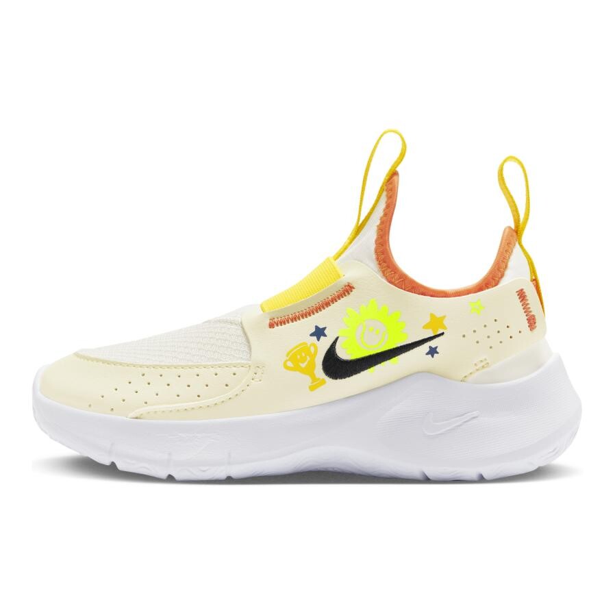 

Кроссовки Flex Runner 3 Kids PS Low-top Sail White/Black/White/Fluescent Yellow/Bright Orange/Court Blue Nike, белый/голубой