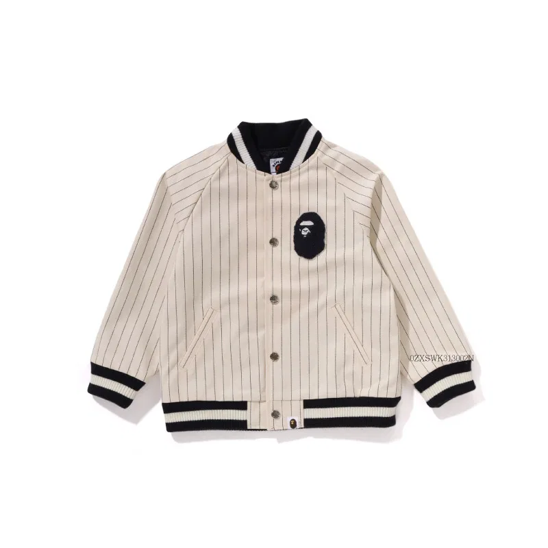 Детская бейсбольная куртка для детей 3-7 лет A BATHING APE, Ecru