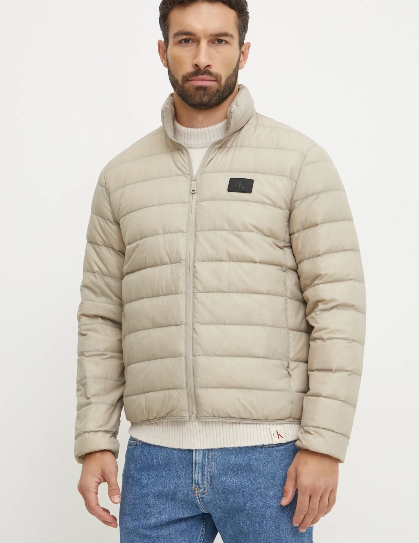 

Пуховик мужской Calvin Klein Jeans, бежевый