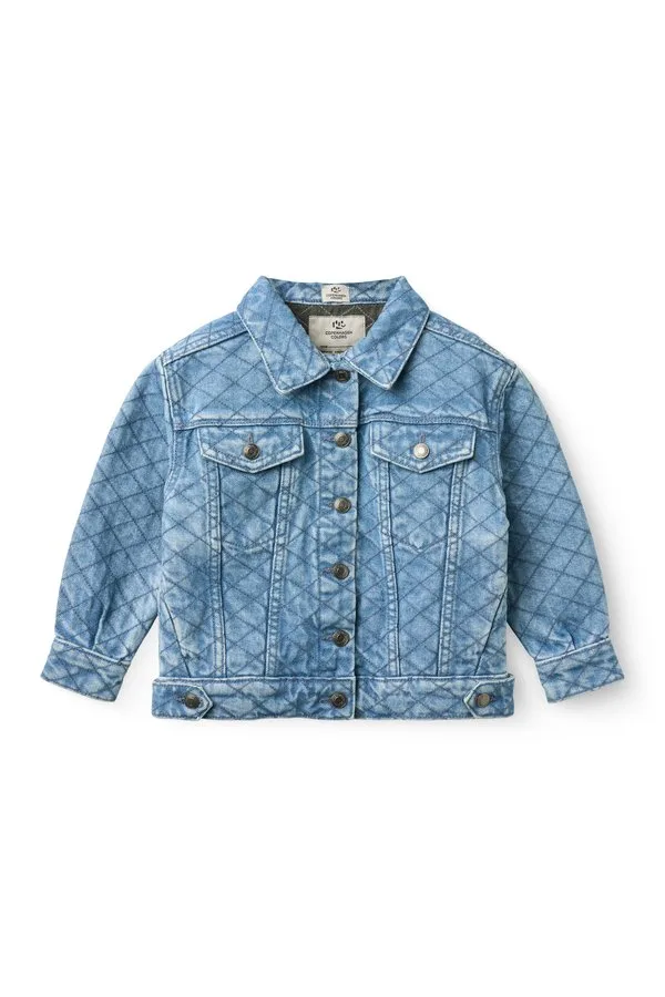 Стеганая куртка из органического денима, Copenhagen Colors, Blue Denim