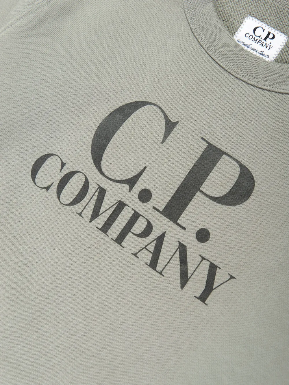 Свитшот с логотипом и накладным карманом C.P. Company Kids, серый — фото 4