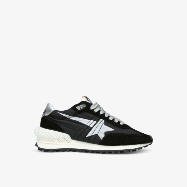 Женские низкие кроссовки marathon 90179 runner из замши и сетки Golden Goose, черный