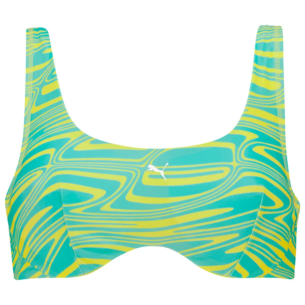 

Топ бикини Puma Printed Scoop, зеленый