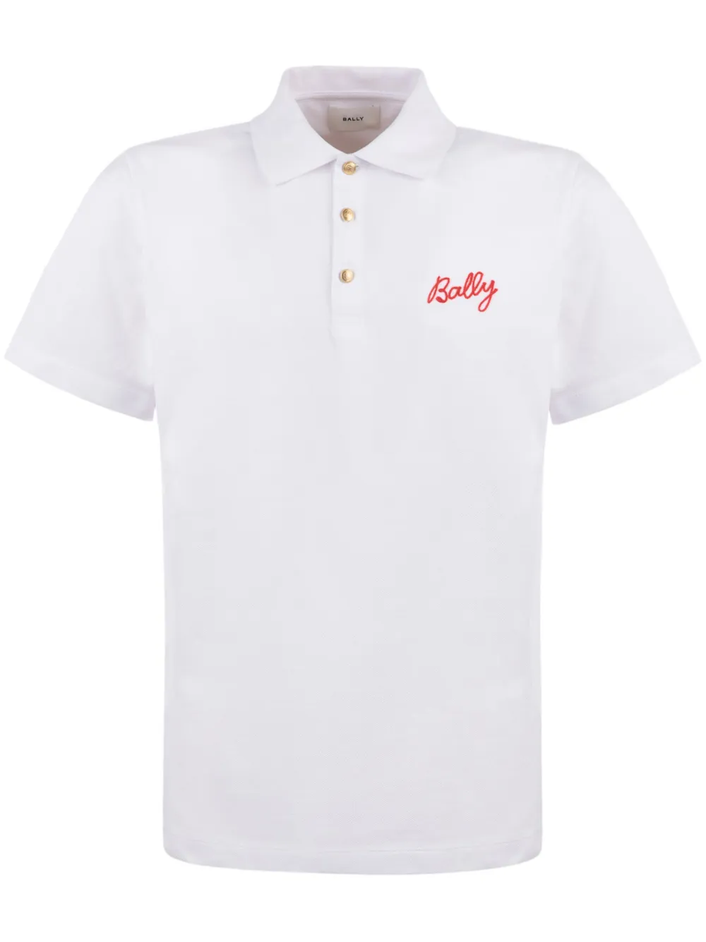 

Рубашка поло с вышитым логотипом Bally, белый