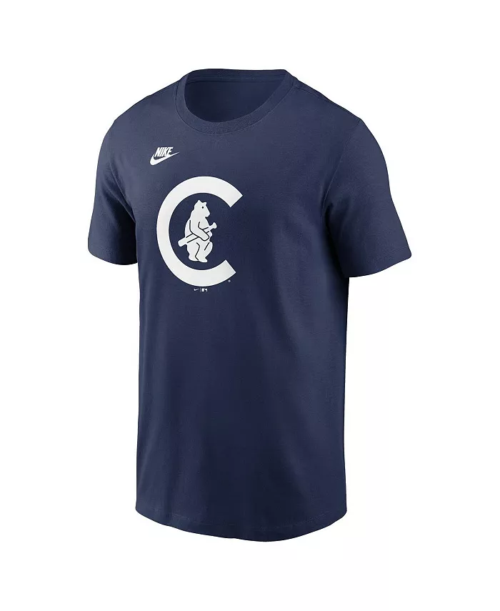 Мужская футболка Chicago Cubs Cooperstown Collection с логотипом команды в синем цвете Nike — фото 2