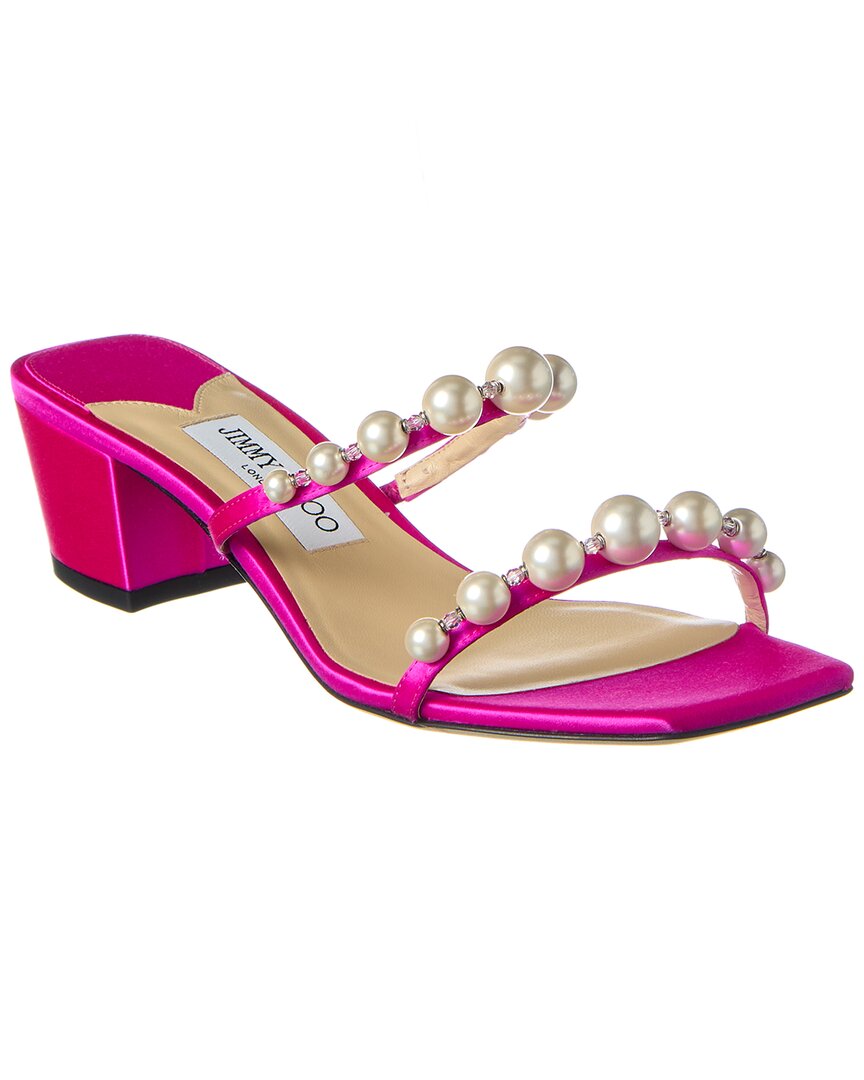 Атласные босоножки Jimmy Choo Amara 45, розовый