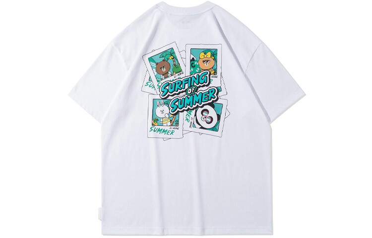 

Футболка Line Friends X Sports Fashion Collection унисекс белая Lining, белый