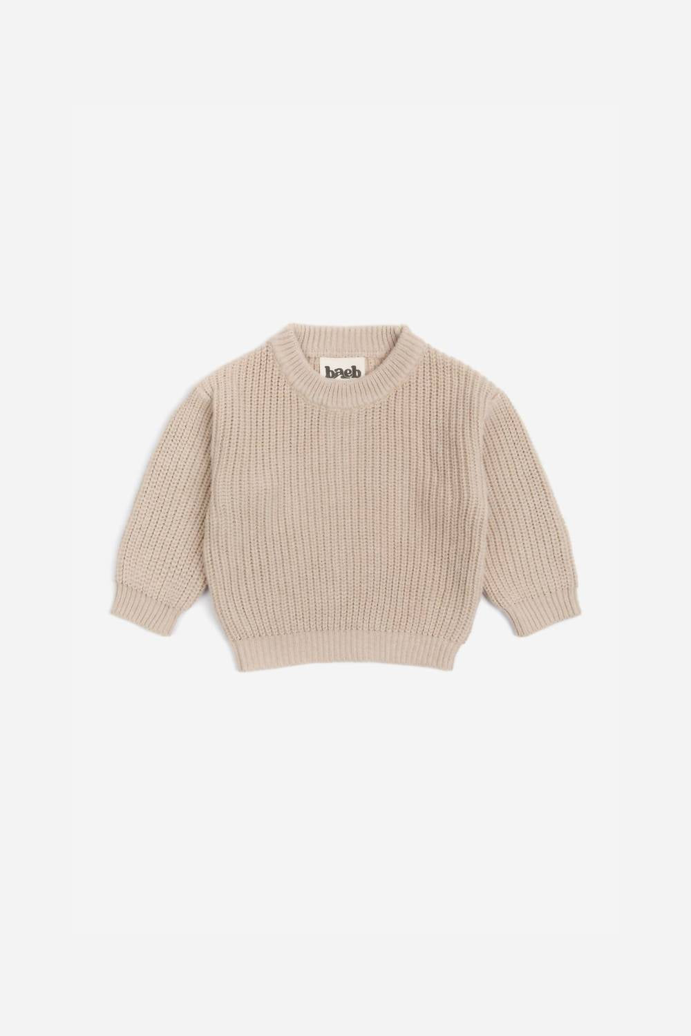 

Детский вязаный свитер оверсайз в натуральном цвете Baeb Basics, цвет natural