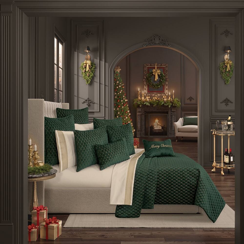 

Комплект одеял Five Queens Court Gabriel Evergreen, зеленый