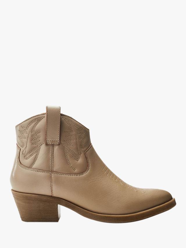 Кожаные вестерн-ботинки Bracknell Moda in Pelle, Cream