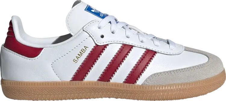 

Кроссовки Samba OG J 'White Collegiate Burgundy Gum', белый, Серый, Кроссовки Samba OG J 'White Collegiate Burgundy Gum', белый