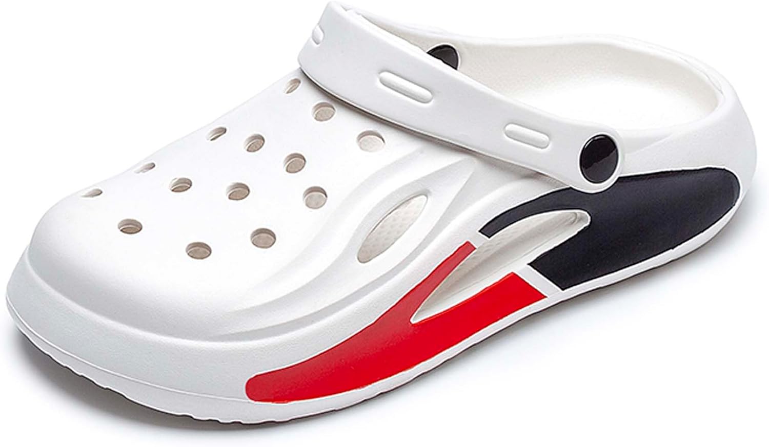 

KSYVUCRD Мужские и женские легкие дышащие сандалии Регулируемые шлепанцы с толстой подошвой Мягкие сандалии, подходящие для пляжа и летнего отдыха, белый