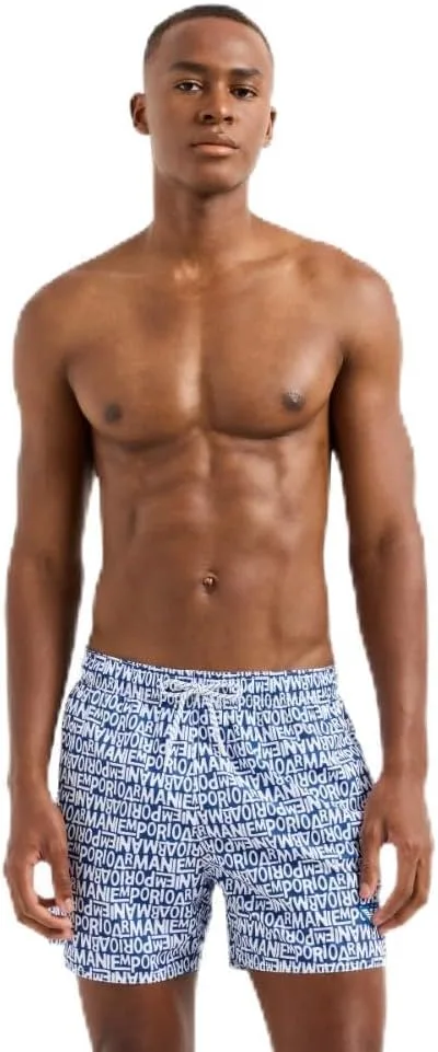 Плавки Emporio Armani мужские с принтом, 4", белый