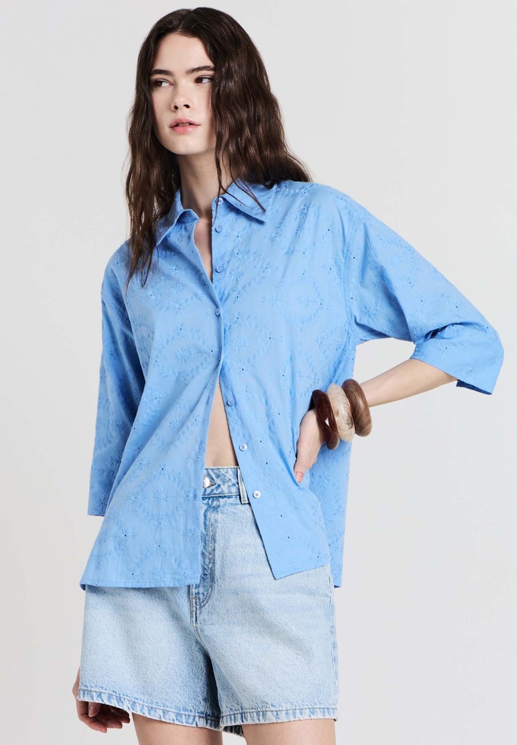 

Джинсовые шорты BERMUDA VITA ALTA Calliope, цвет Blu Denim Chiaro