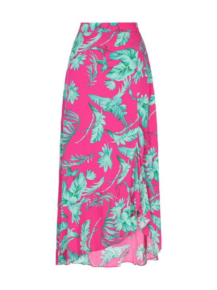 

Юбка длиной до колена IZIA, цвет pink turquoise