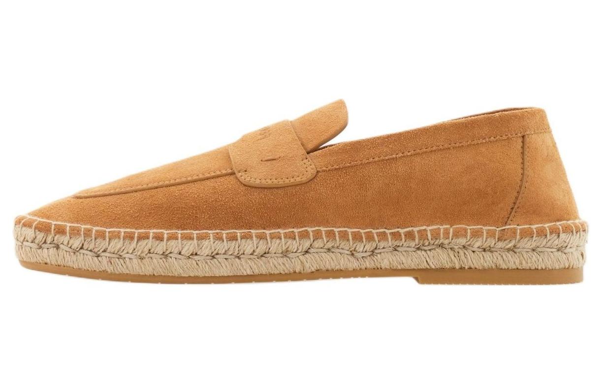 

Замшевые лоферы с тисненым логотипом Ferragamo, Brown