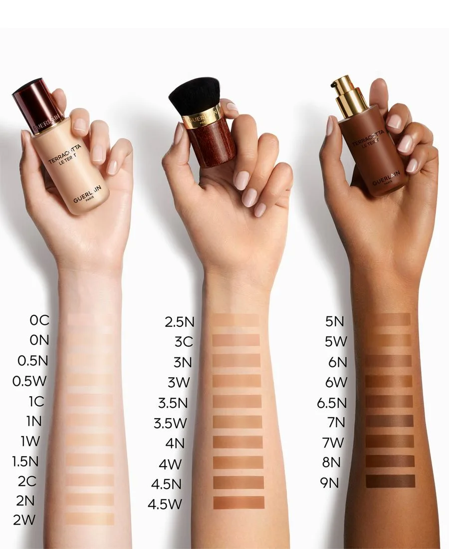 Терракотовая матовая основа Le Teint GUERLAIN, 6.5n темно-with neutral бежевый undertones — фото 3
