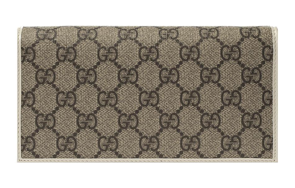 Женская сумка через плечо Gucci Horsebit 1955 из канвы с монограммой и белой кожей — фото 4