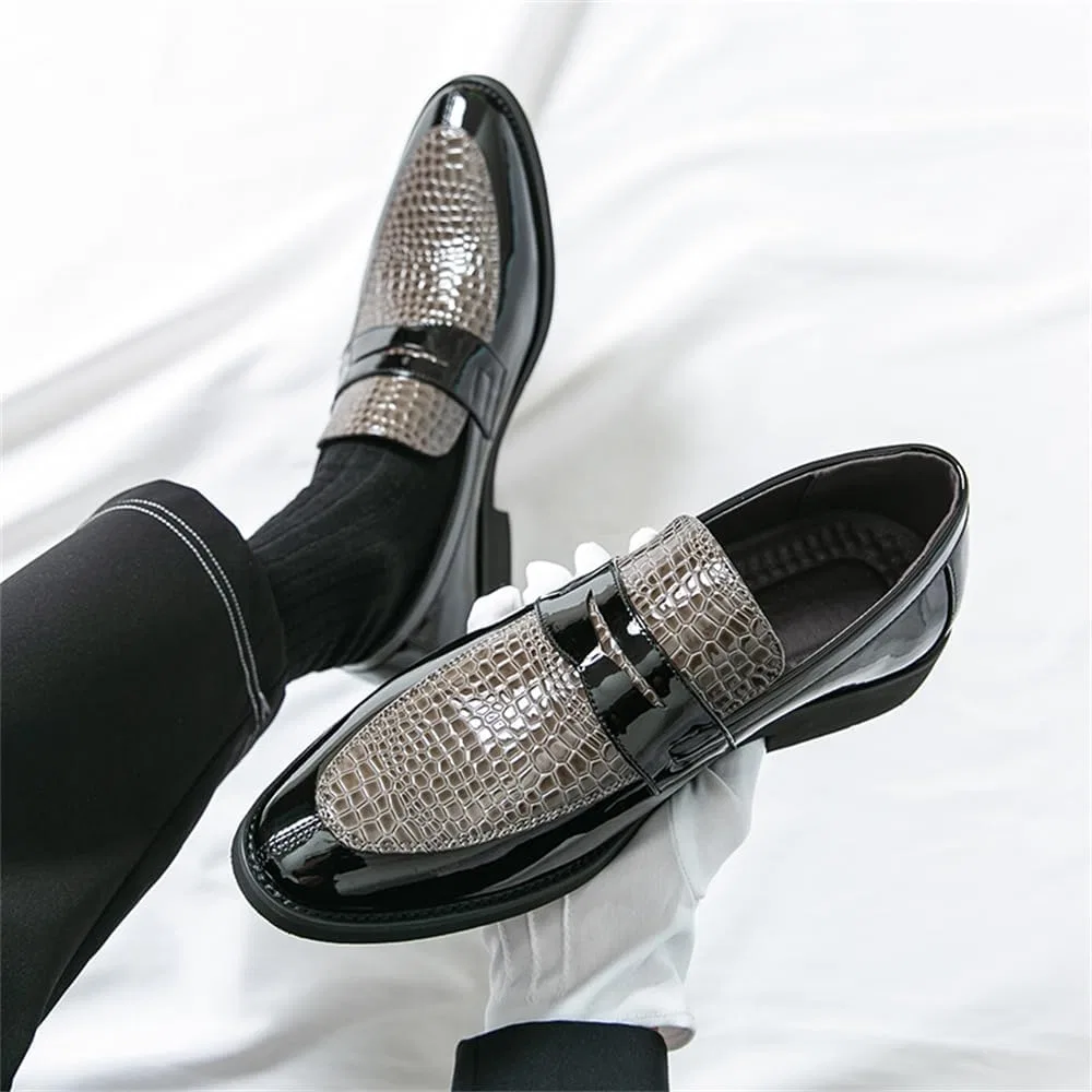 Лоферы повседневные Leather Loafers, черно-серый CHUUMEE — фото 3