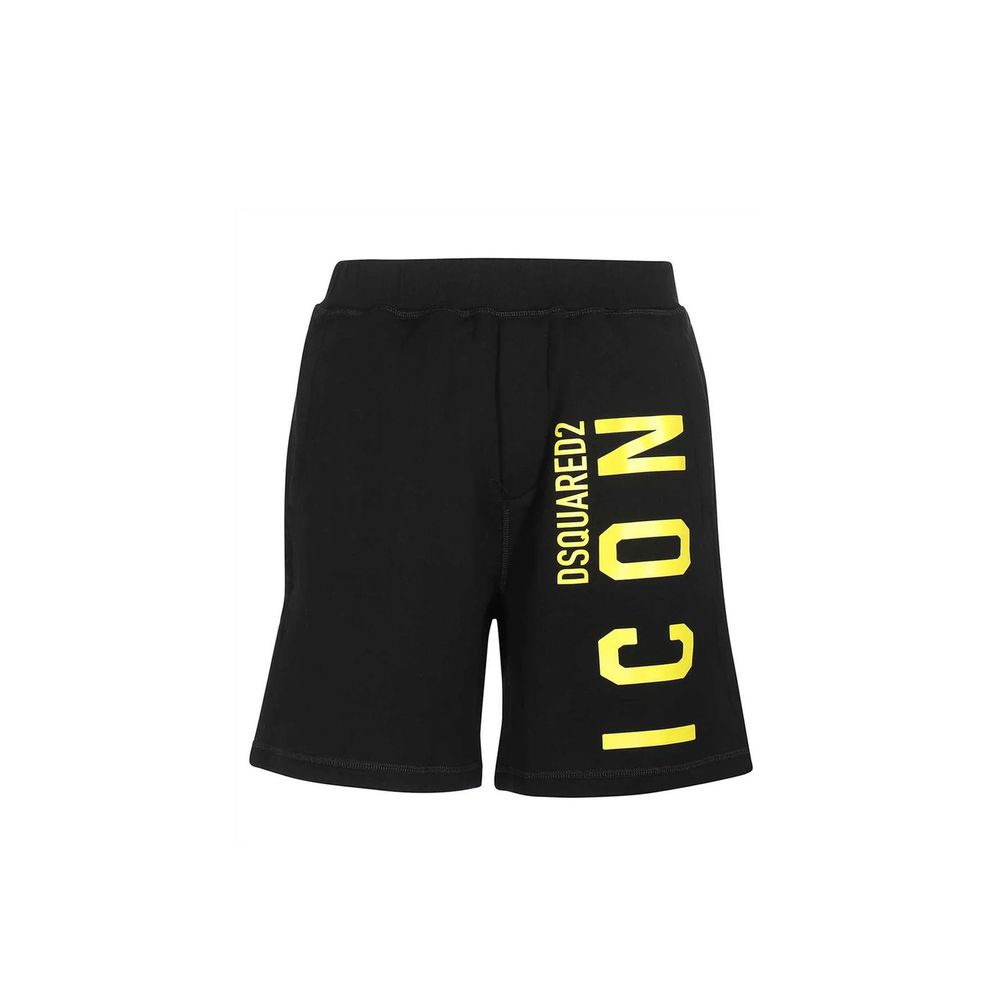 

Хлопковые шорты с логотипом Dsquared2, черный