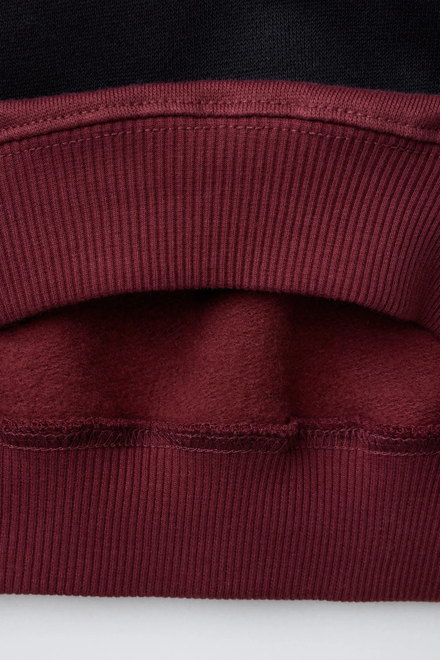 Полосатая толстовка с вишневым узором Zara, бургундия — фото 4