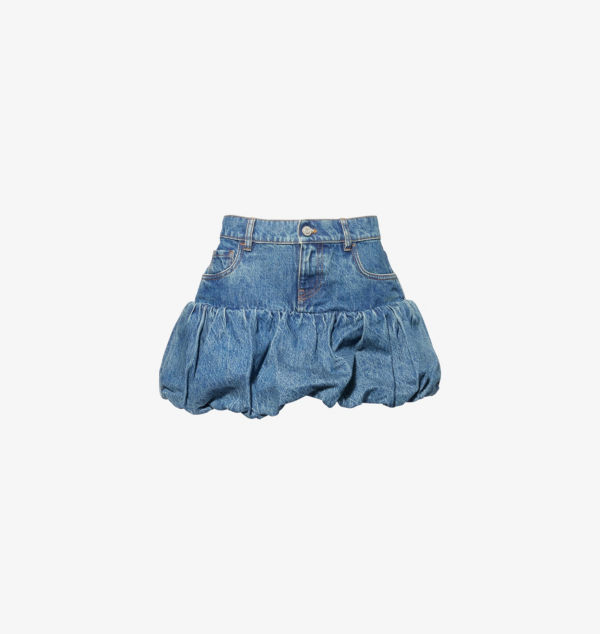 

Мини-Юбка из денима Regular-Fit с подолом-фонариком Coperni, синий