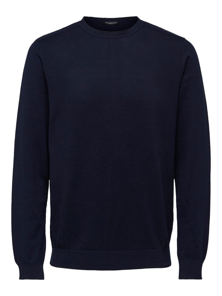 

Свитер SLHBERG CREW NECK B синего цвета SELECTED HOMME