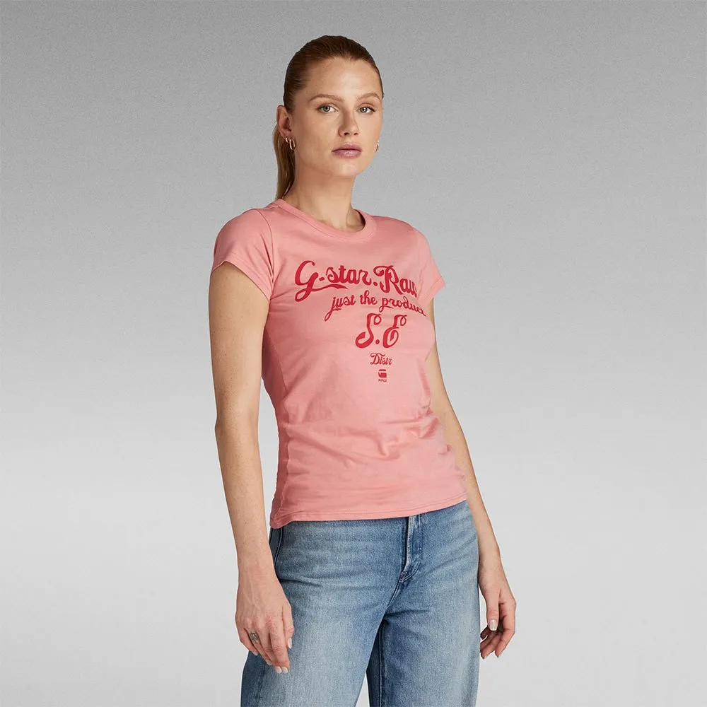 

Футболка G-Star Graphic Stm 3 Slim Fit, розовый