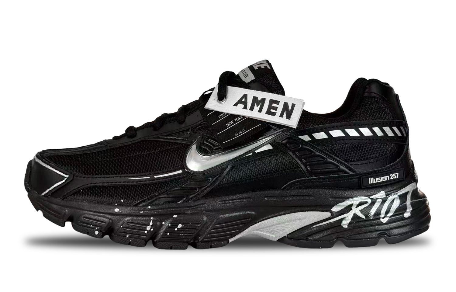 

Nike Initiator Abrasion Resistant Low Top Casual City Commute Running Shoes мужские серебристо-черные