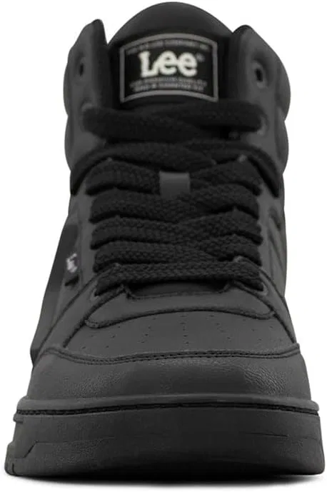 Мужские кроссовки Lee Prescot Mid Trainers, Black Mono — фото 2